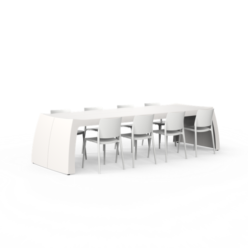 Tuinmeubel O2S tafel 300x110x76 cm Polyester RAL 9016