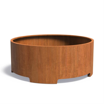 Plantenbak rond Circum met poten Ø200x80 cm CorTen 3mm