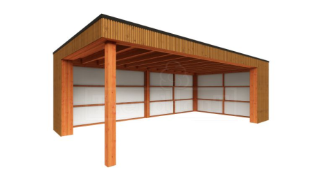 Buitenverblijf Capri 7200x4250x2550mm (bxdxh) model rechts alleen constructie
