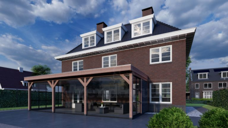 Aanbouwveranda Ancona 5950x3900x2600mm (bxdxh) rechts