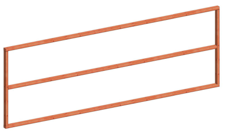 Regelpakket t.b.v. verticale wandmodule G 3405x1170mm