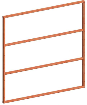Regelpakket t.b.v. verticale wandmodule H 2230x2200mm