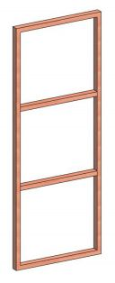 Regelpakket t.b.v. verticale wandmodule A 844x2200mm
