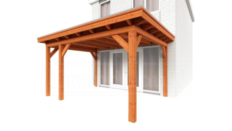 Aanbouwveranda Lucca 4600x3900x2600mm (bxdxh) links