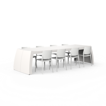 Tuinmeubel O2S tafel 300x110x76 cm Polyester RAL 9016