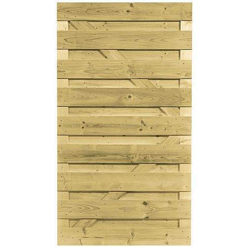 Geimpregneerd vuren deur (zonder metalen frame) 180x100 cm recht horizontaal