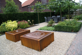 Watertafel 100x100x40 cm CorTen 3mm