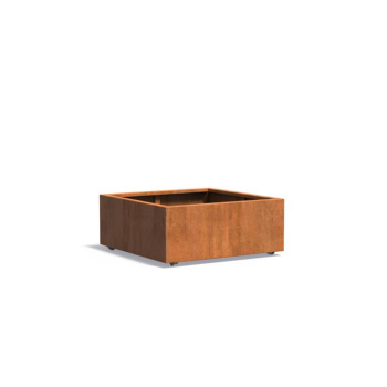Plantenbak Carrez met wielen 100x100x40 cm CorTen 2mm