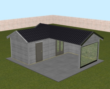 Lugarde tuinhuis configuratie 600 x 700 cm (BxD)