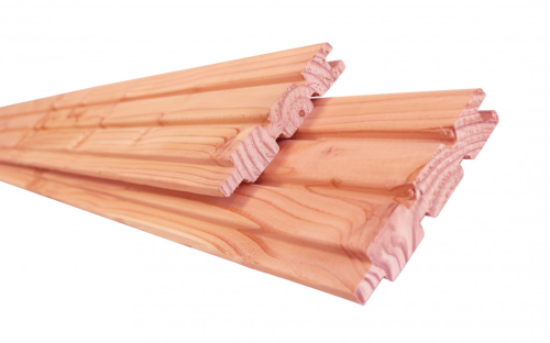 Douglas geschaafd 2-zijdig triple profielplank 2,7x14,5x224 cm onbehandeld