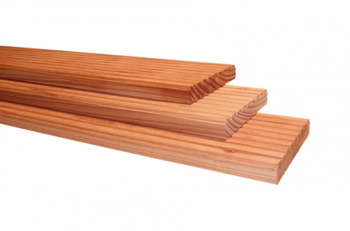 Douglas geprofileerd dekdeel grof/glad 2,5x14,5x500 cm onbehandeld
