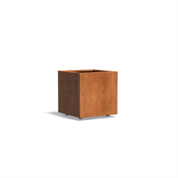 Plantenbak Carrez met wielen 70x70x70 cm CorTen 2mm