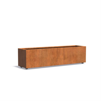 Plantenbak Carrez met wielen 200x50x50 cm CorTen 2mm
