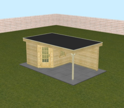 Lugarde tuinhuis configuratie 540 x 300 cm (BxD)