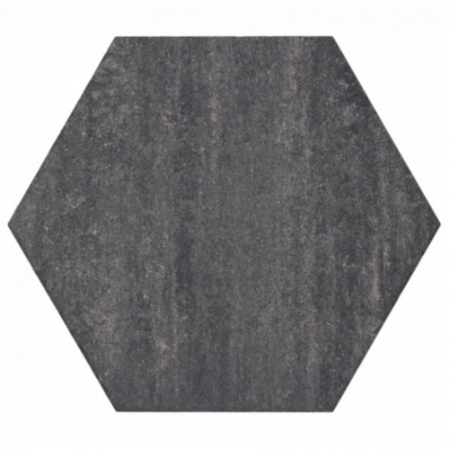 Soft Comfort Zeskant 60/52,5x30x4 cm Grijs/Zwart