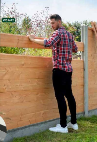 Betowood scherm douglas incl afdekkap 187x224 cm onbehandeld