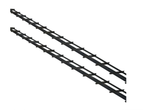 DHZ zwart shutter framewerk 2 stuks 165 cm t.b.v. 14 planken