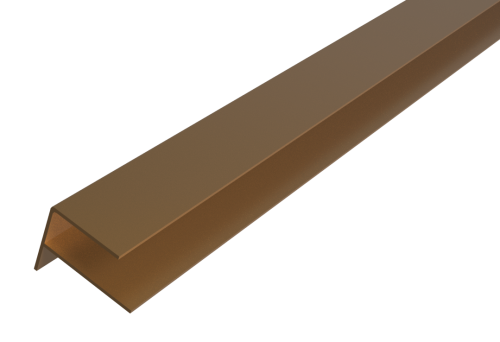 Alu WEO Essential Gardenwall F-profiel Teak 35x45mm L-300 cm RAL8024