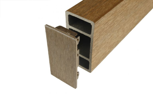WEO Fiberdeck Brise soleil eindkap 42x60mm Cedar (set 24 stuks)