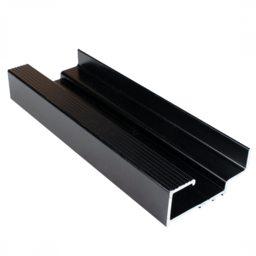 WEO Brise Soleil Aluminium rail zwart RAL9005 Lengte 300cm