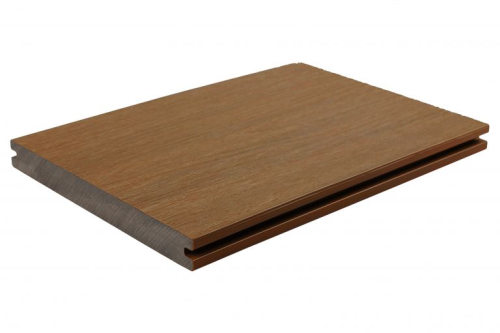 WPC terrasplank Fiberdeck Premium massief 2,3x13,8x500 cm Teak