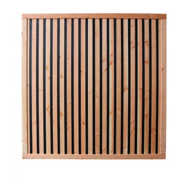Douglas geschaafd rhombus plankenscherm douglas-zwart 180x180 cm zwart/onbehandeld