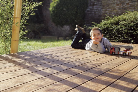 WPC terrasplank Fiberdeck Premium massief 2,3x13,8x400 cm Teak