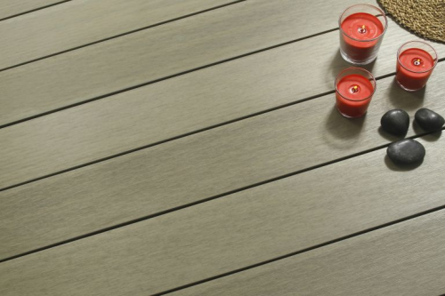 WPC terrasplank Fiberdeck Premium massief 2,3x13,8x500 cm Light Grey