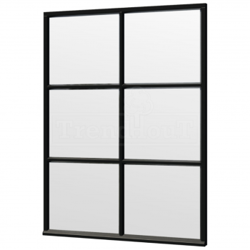 Steel Look raam 1630x2200mm zwart module B-03